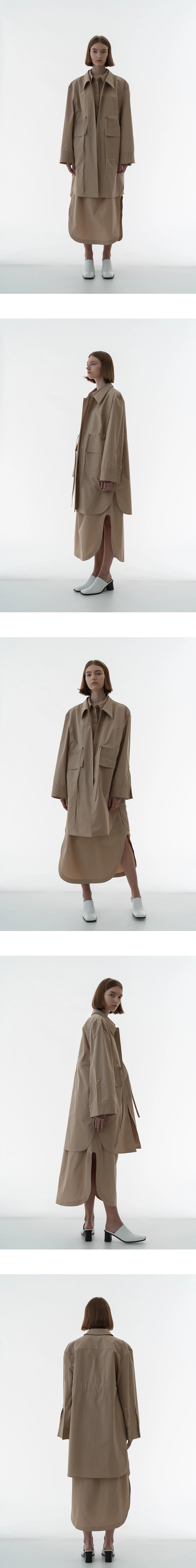 Shirt banding long skirt : BISCUITSHOP GLOBAL