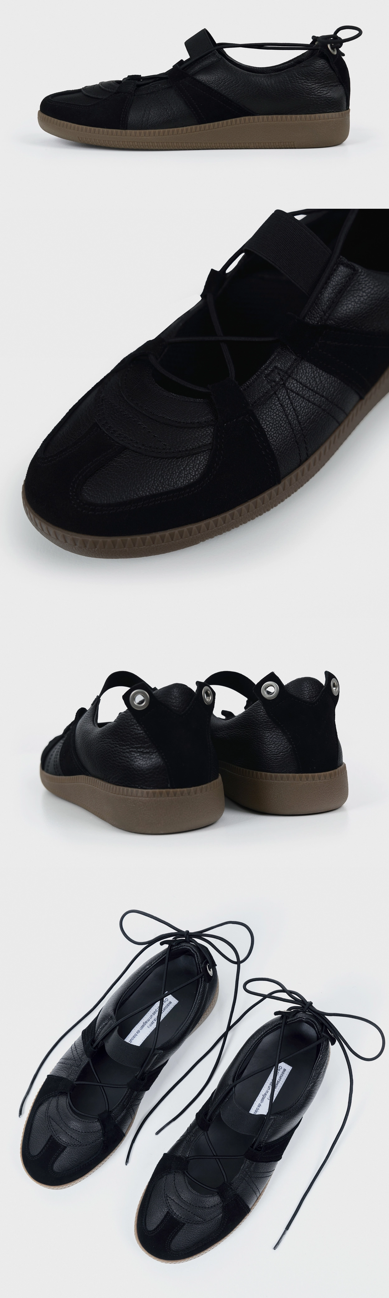 Classic German Army Ballet Shoes (Black) : BISCUITSHOP GLOBAL