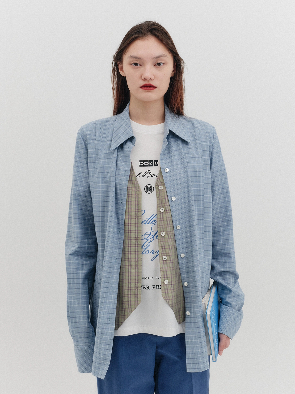 eenie keyneck mesh topメッシュ トップス イーニー Tyedye blue mesh top — Asecondseries