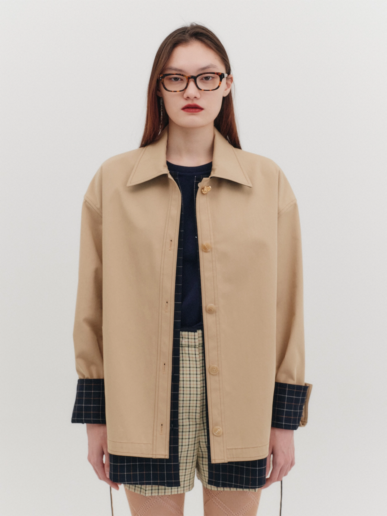 EENK インク Vネッ クテーラード ジャケット CREAM EENK SHOP