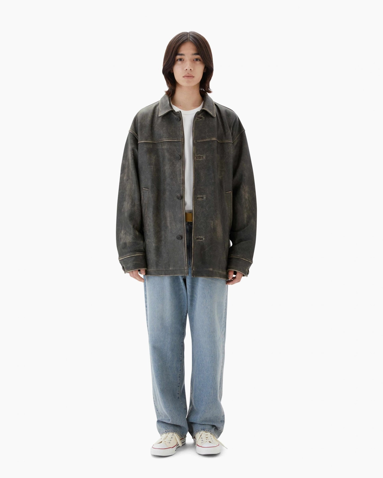 KHAKIS 카키스 / Owen Leather Coat / Black : 굿스포츠