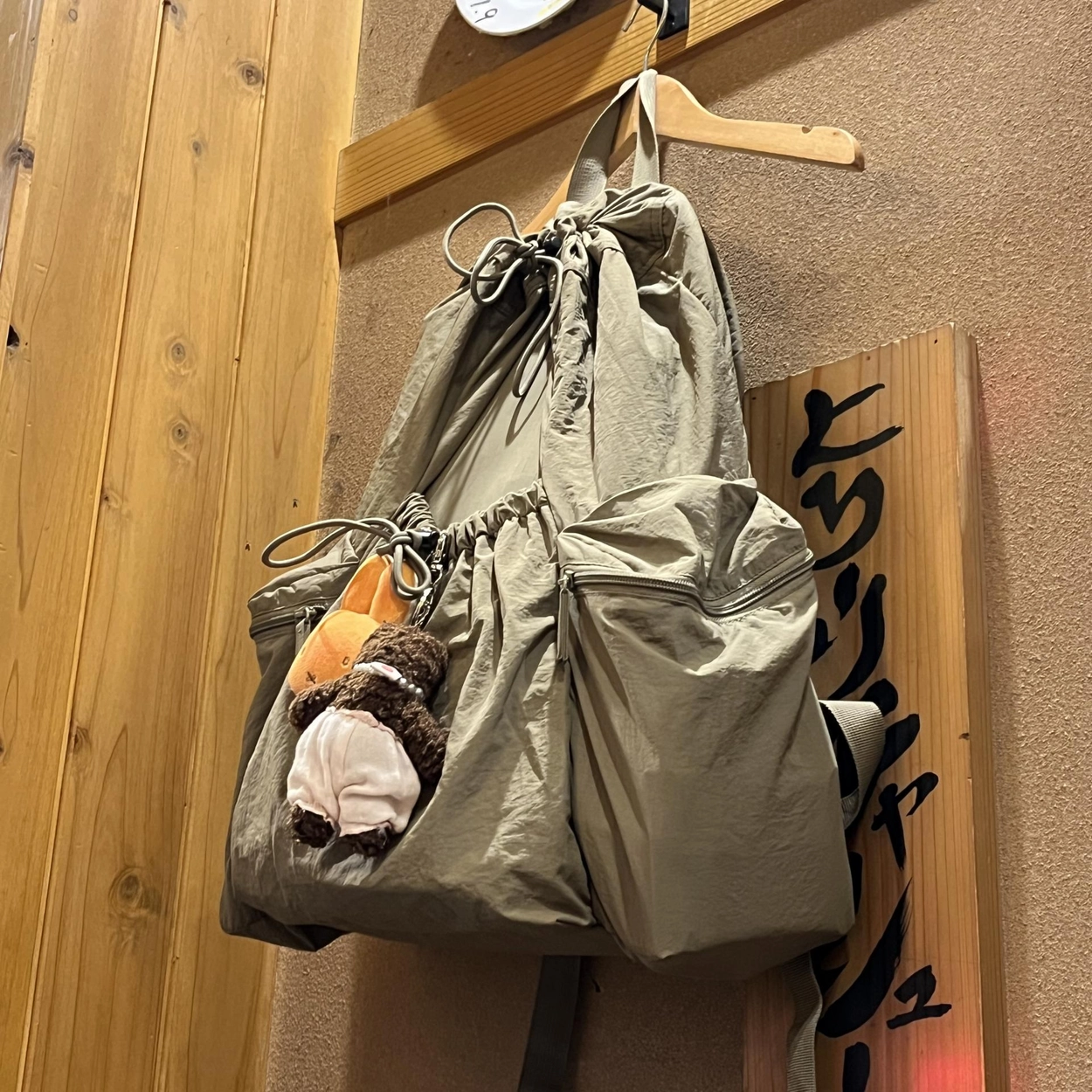 人気【 s/e/o 】DRAWSTRING NYLON BACKPACK 2025 Korean Fashion Travel Backpacks Women Men High-capacity
