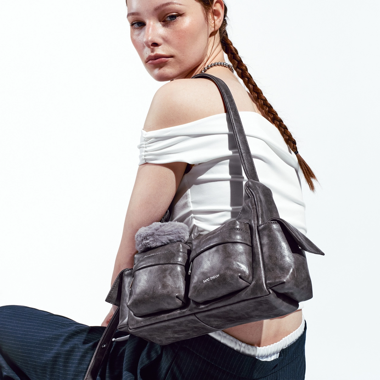バッグ samo ondoh Nouvelle bag M baked gray samo ondoh Nouvelle bag M baked gray 【公式通販】