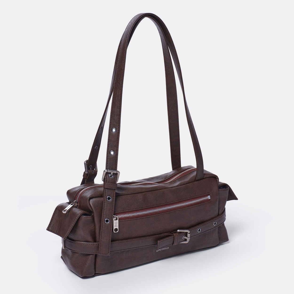 벨트 유틸리티백 belt utility bag M brushed chocolate : SAMO