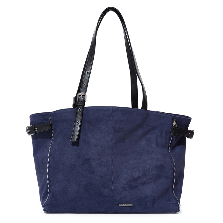 re-designed) 지퍼쇼퍼백 zipper shopper bag L suede navy