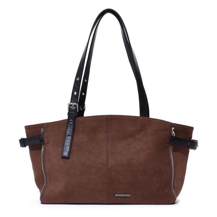 re-designed) 지퍼쇼퍼백 zipper shopper bag M suede brown
