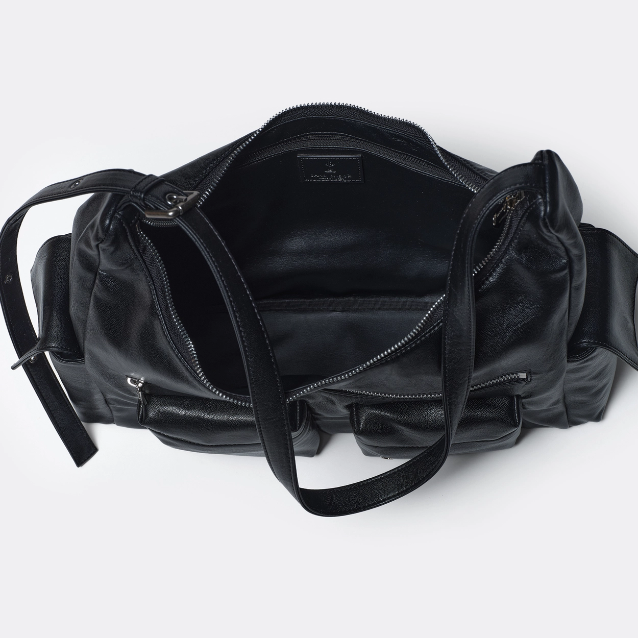 포켓 머그백 pocket mug bag L nappa black : SAMO ONDOH