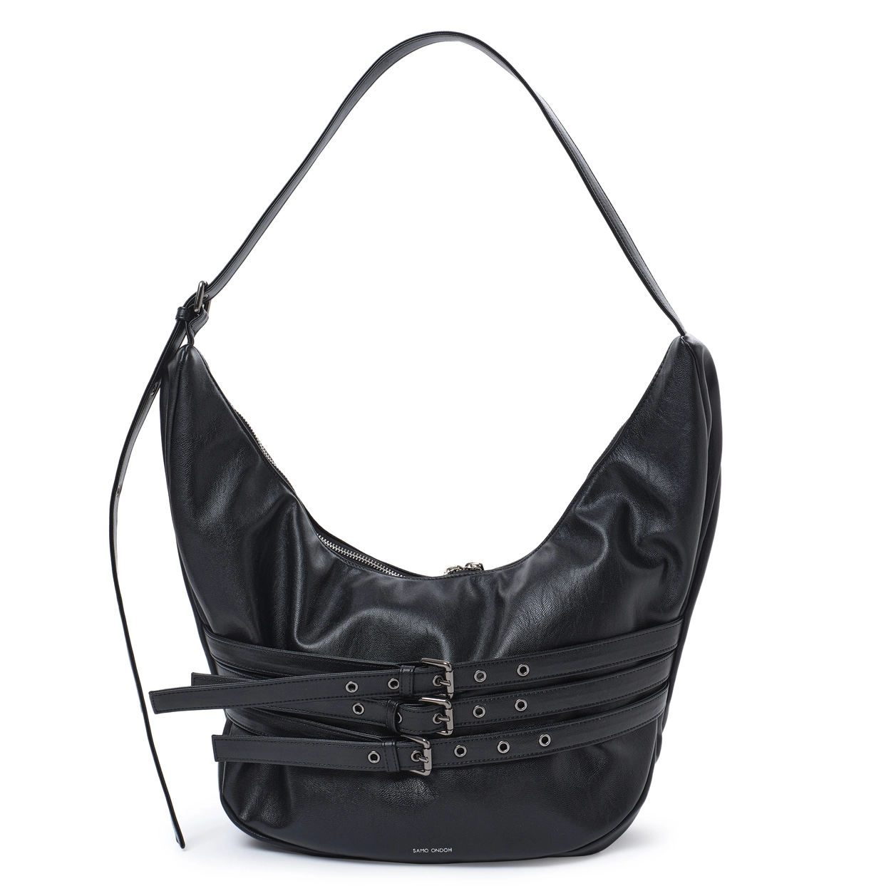 애플 슬링백 belt apple sling bag L nappa black : SAMO ONDOH