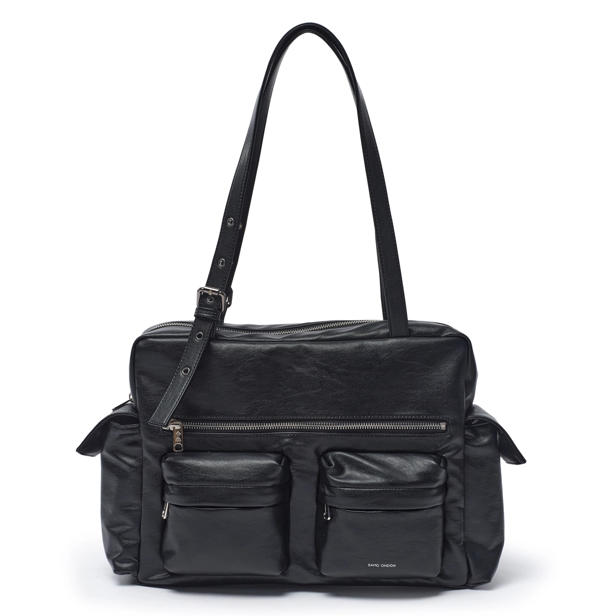 【SAMO ONDOH】 POCKET UTILITY BAG M NAPPA BLACK SAMO ONDOH - pocket utility bag M nappa black: Versatile