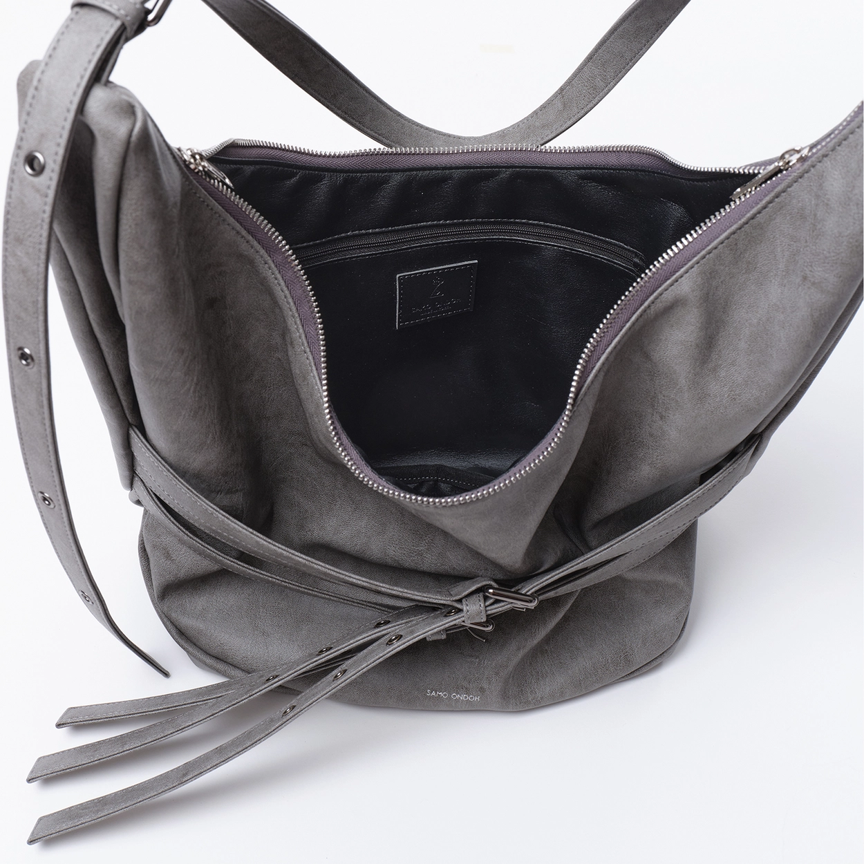 애플 슬링백 belt apple sling bag L brushed gray : SAMO ONDOH 애플 슬링백 belt apple sling bag L brushed gray : SAMO ONDOH