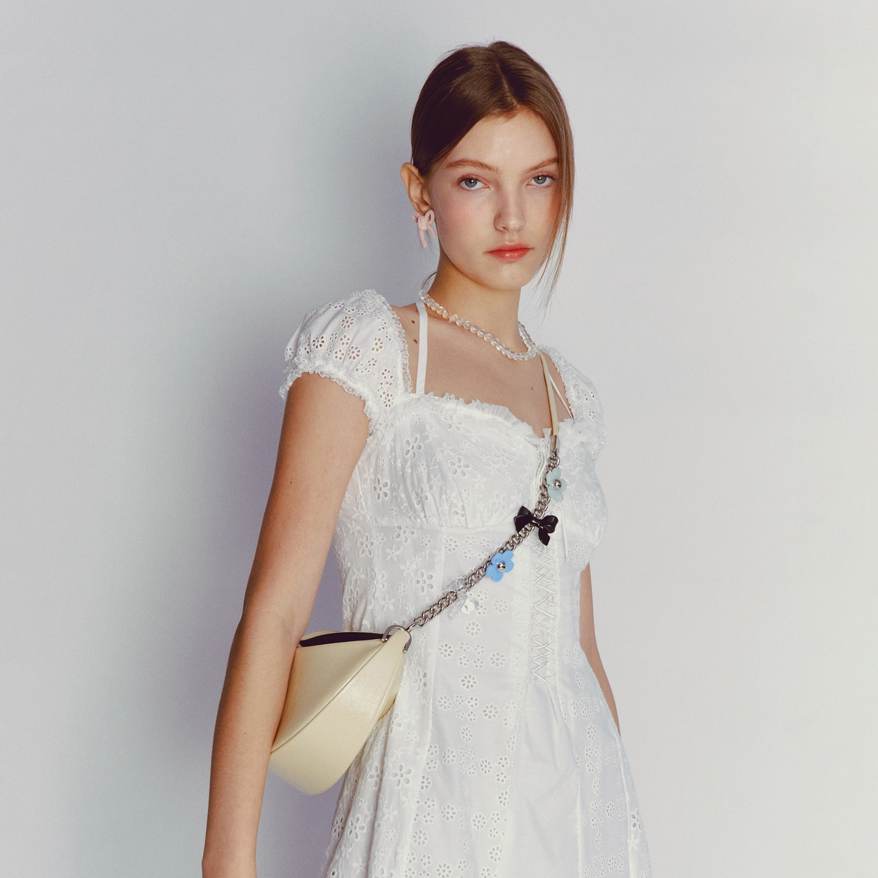【SAMO ONDOH】 APPLE BAG S CRINKLE : FRENCH VANILLA 애플백 apple bag S crinkle french vanilla : SAMO ONDOH