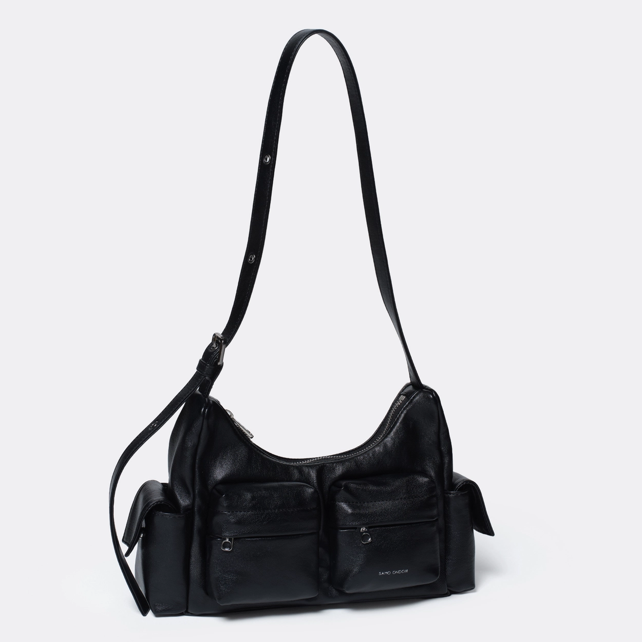 포켓 머그백 pocket mug bag M nappa black : SAMO ONDOH