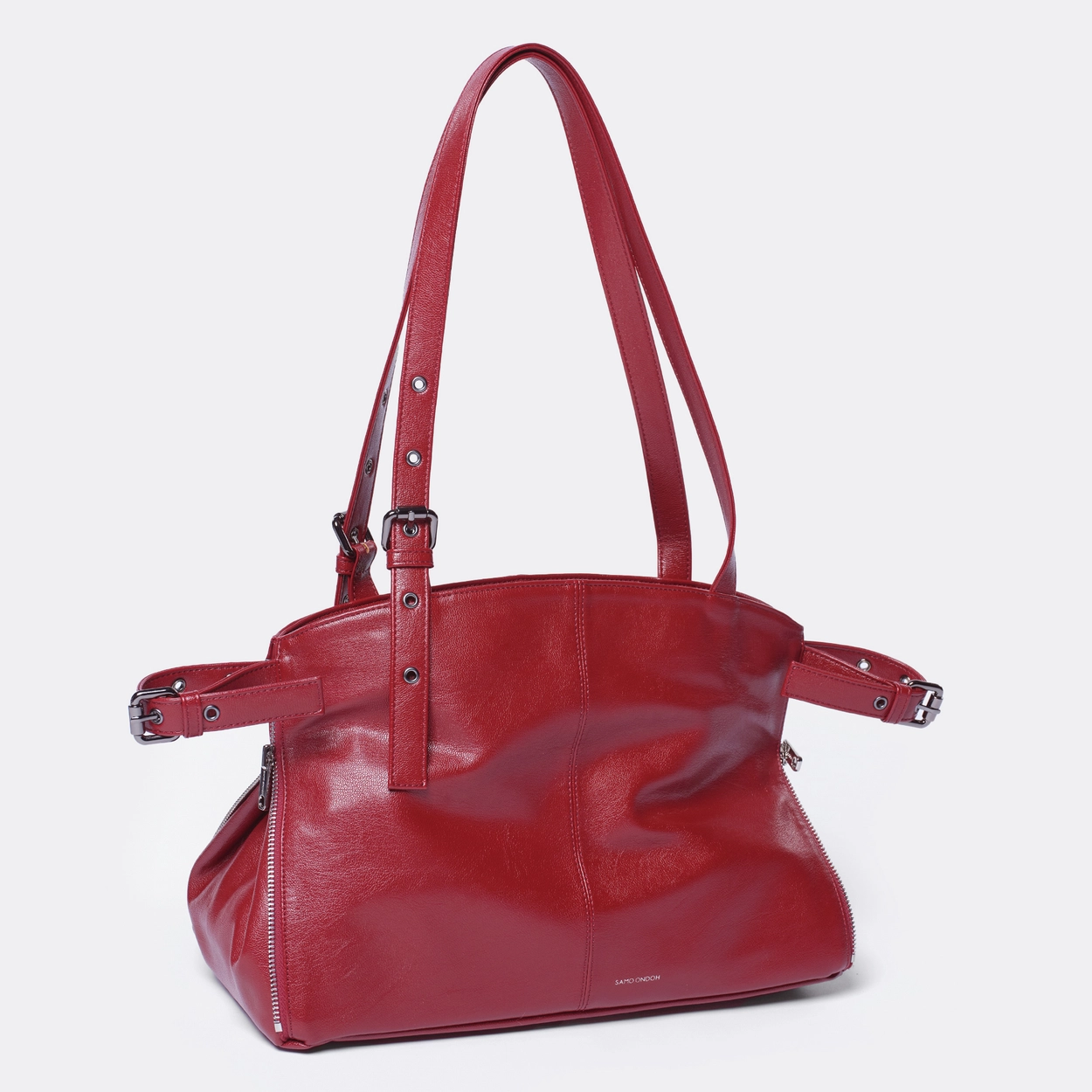 지퍼쇼퍼백 zipper shopper bag M goat red : SAMO ONDOH