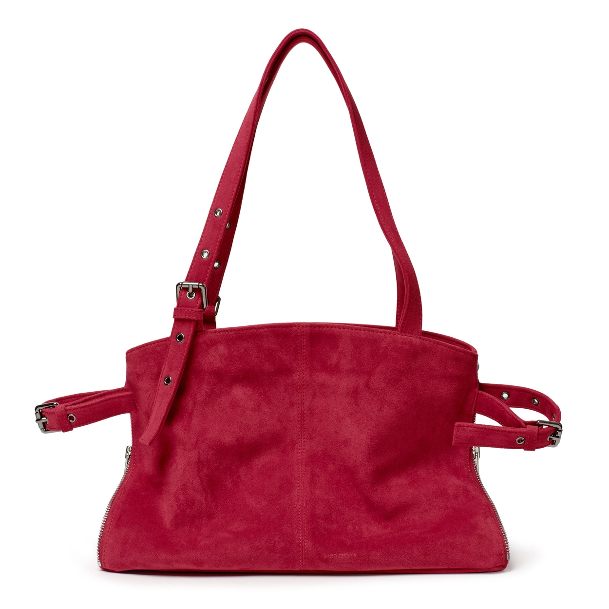 지퍼쇼퍼백 zipper shopper bag M suede red : SAMO ONDOH
