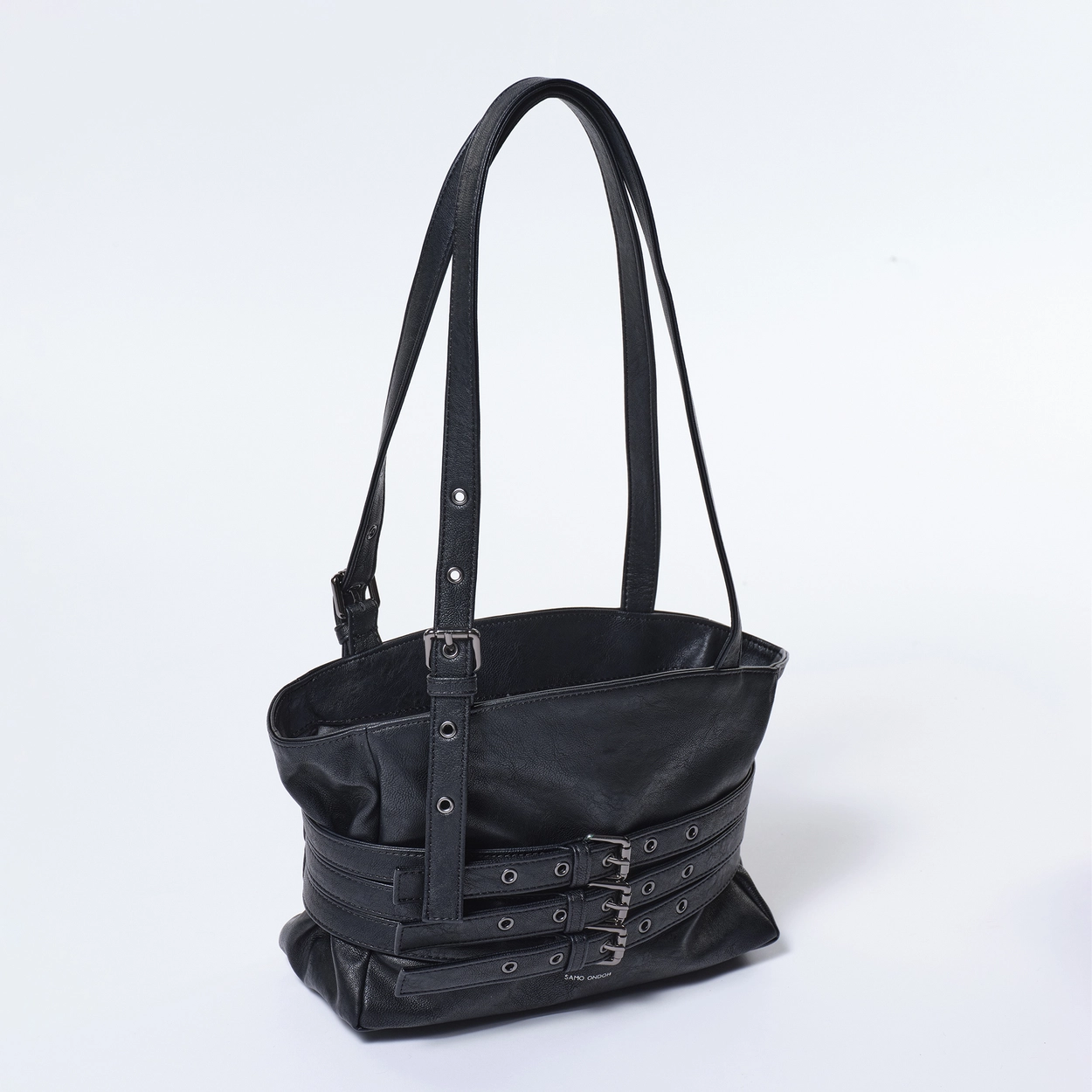 SAMO ONDOH★TRIO BELT CORSET BAG (S) ベルトコルセットバッグ 코르셋백 trio belt corset bag S nappa matt black : SAMO ONDOH