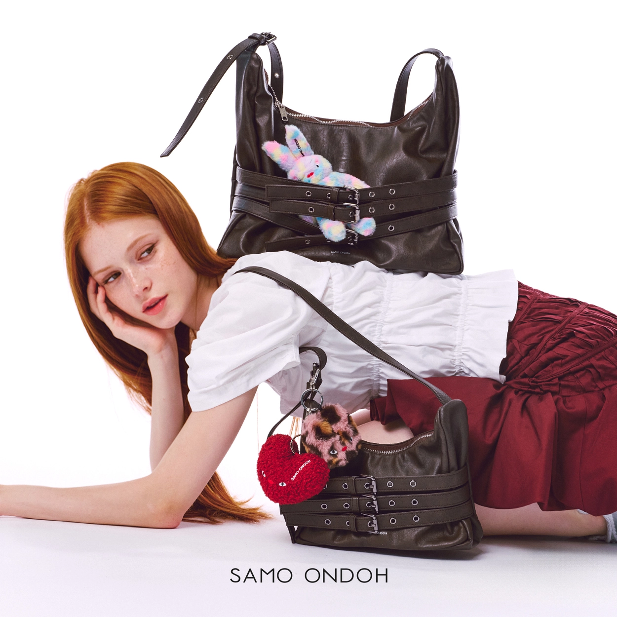 벨트백 trio belt mug bag M brushed chocolate : SAMO ONDOH