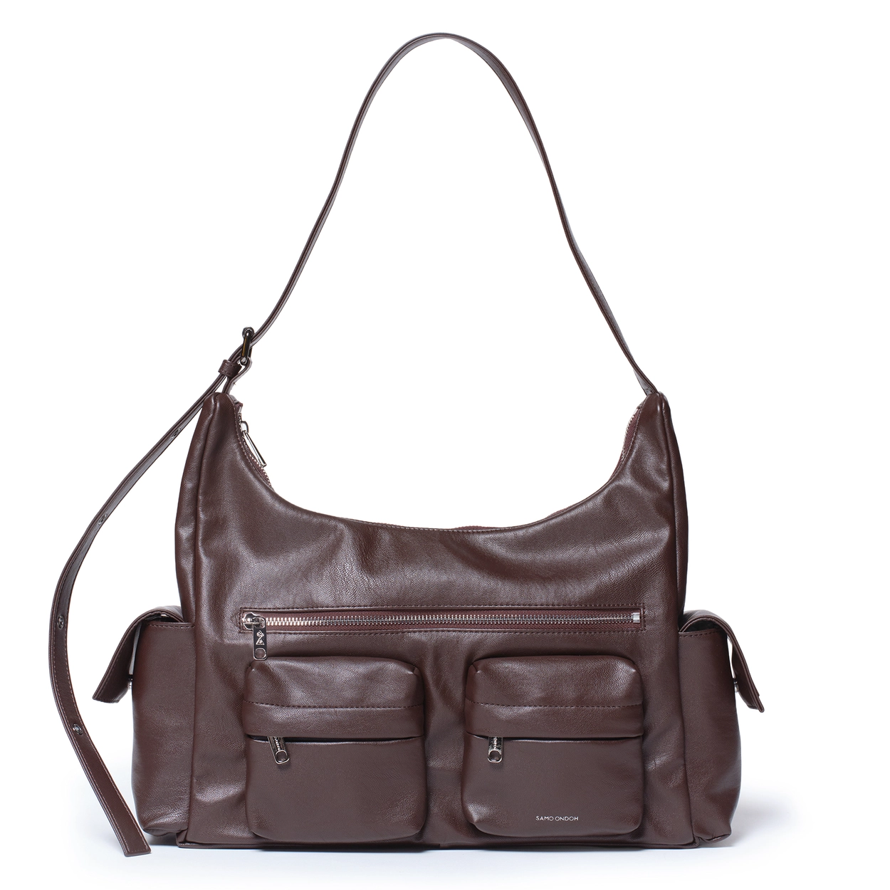 포켓 머그백 pocket mug bag L nappa chocolate : SAMO ONDOH