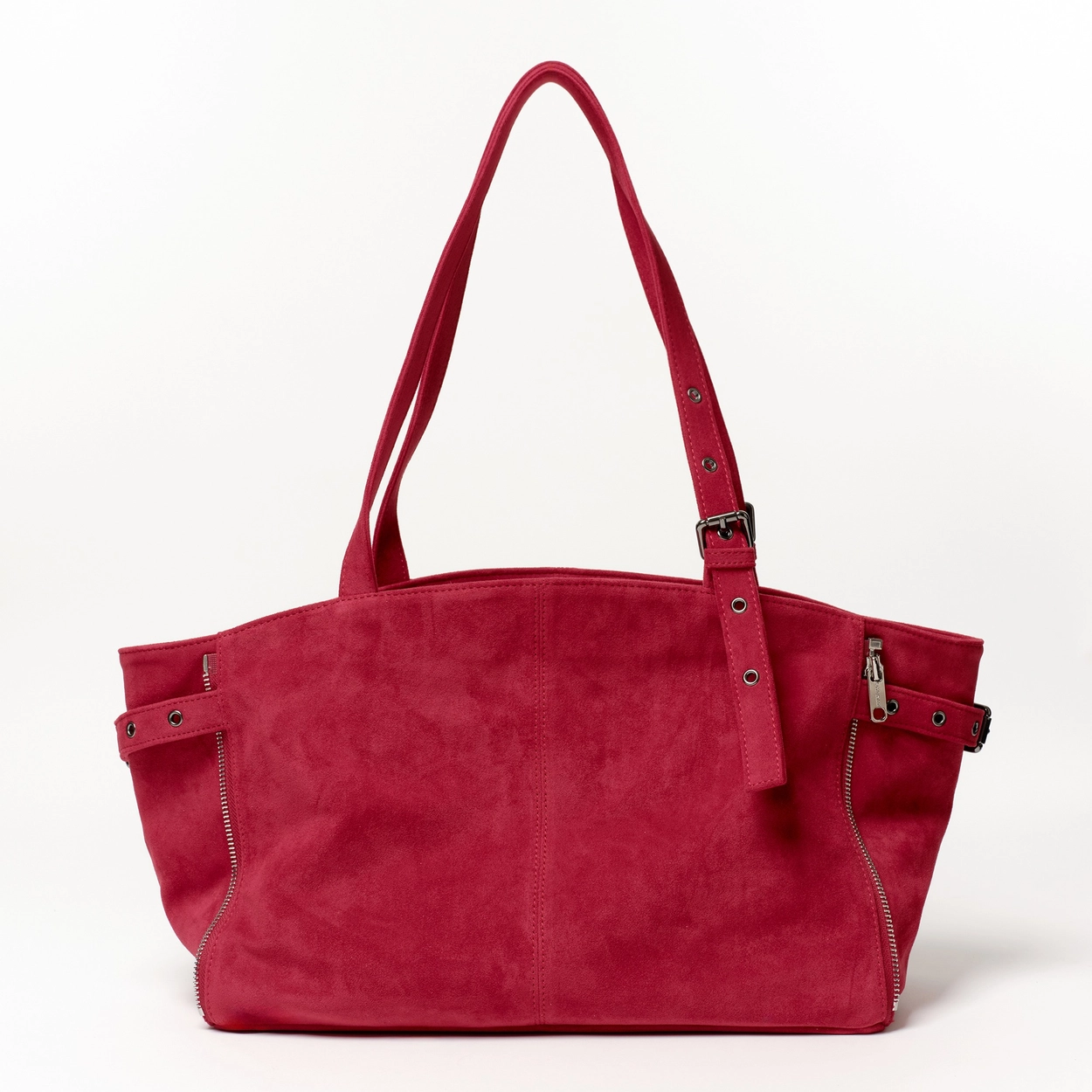 [SAMO ONDOH] Suede zipper shopper bag (M) ☆送料込☆ zipper shopper bag M suede brown