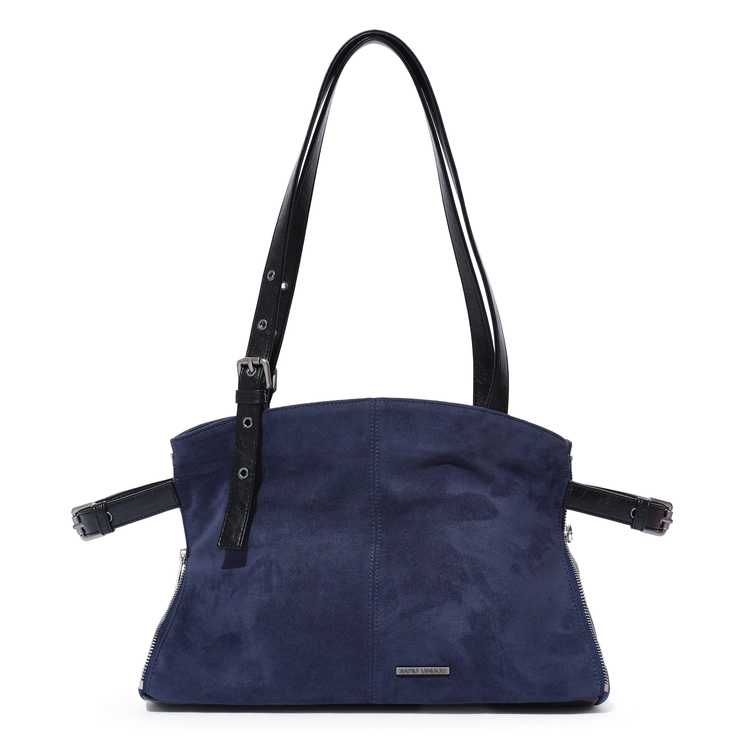 re-designed) 지퍼쇼퍼백 zipper shopper bag M suede navy