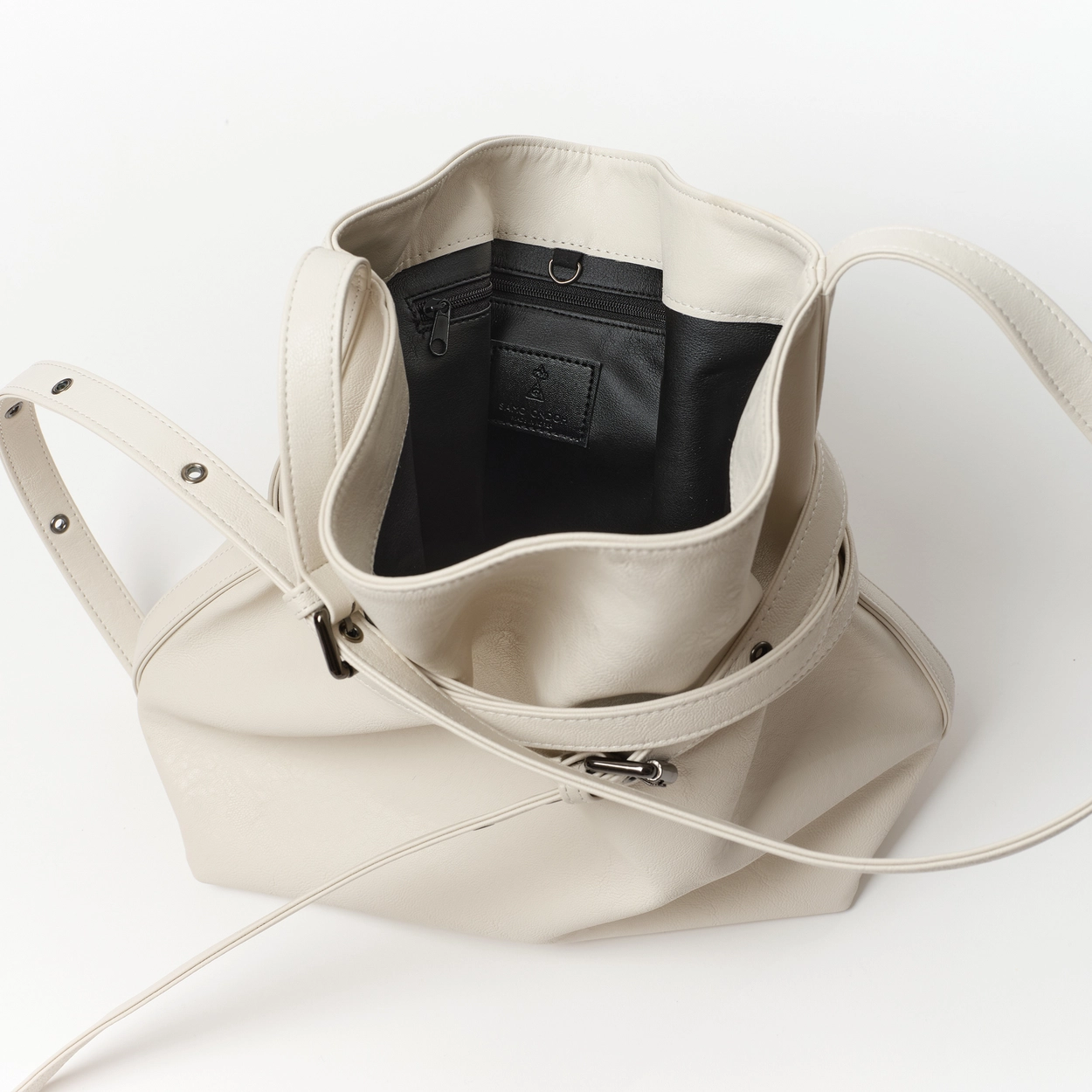 벨트버킷백 belt bucket bag M nappa ivory : SAMO ONDOH
