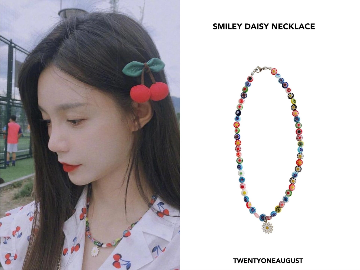 TWENTYONEAUGUST☆[QUEENIE] DAISY SMILEYFACE BEAD CHOKER QUEENIE】 DAISY SMILEYFACE BEAD CHOKER : twentyoneaugust-ww