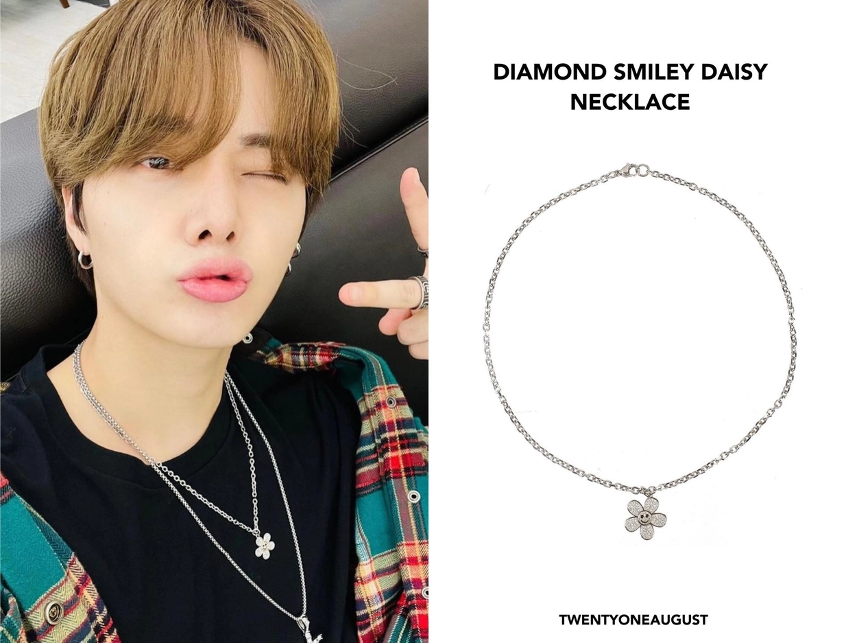 DIAMOND SMILEY DAISY NECKLACE : twentyoneaugust-ww