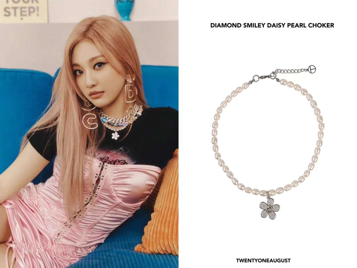 QUEENIE】 DIAMOND SMILEYDAISY PEARL CHOKER : twentyoneaugust-ww