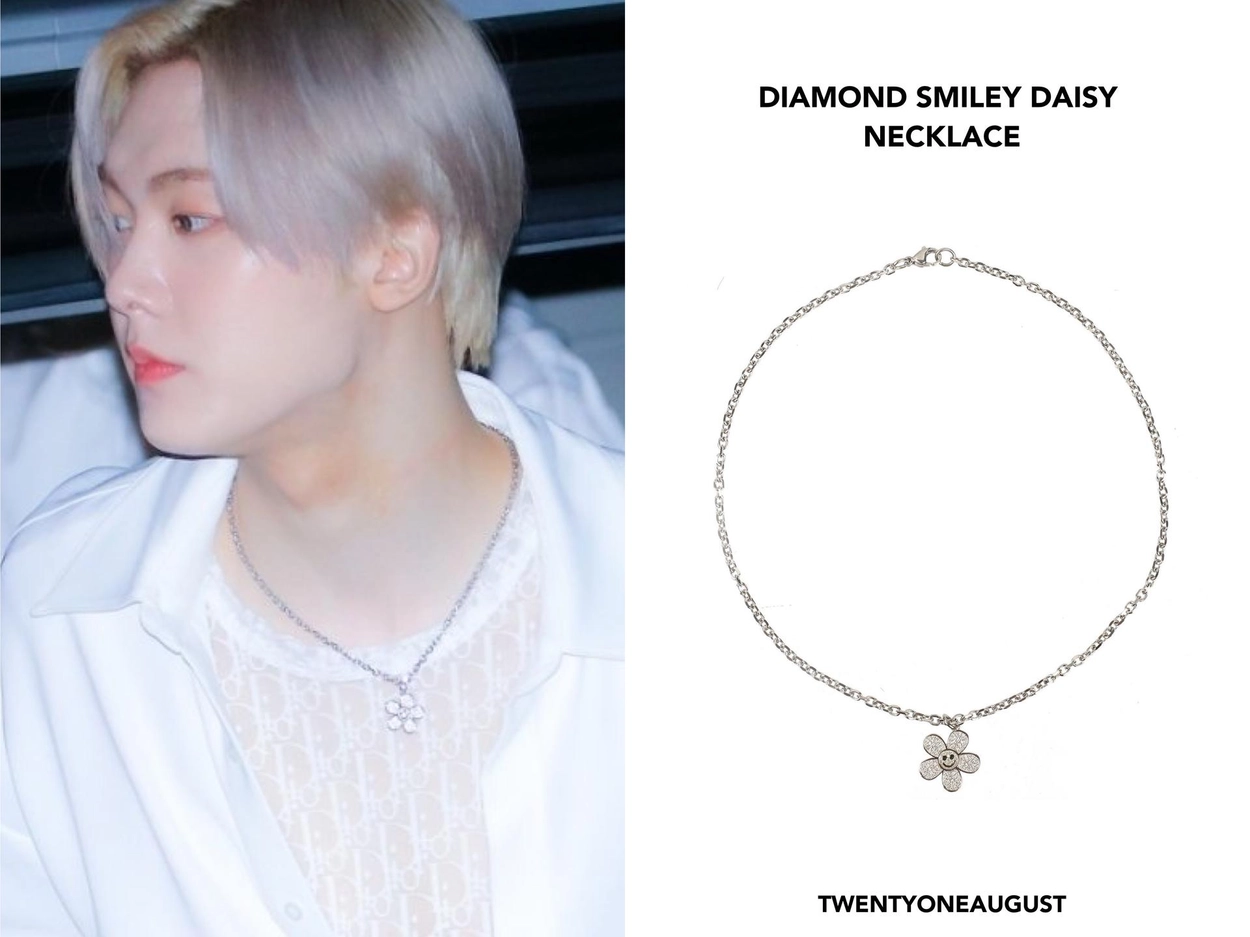 DIAMOND SMILEY DAISY NECKLACE : twentyoneaugust-ww