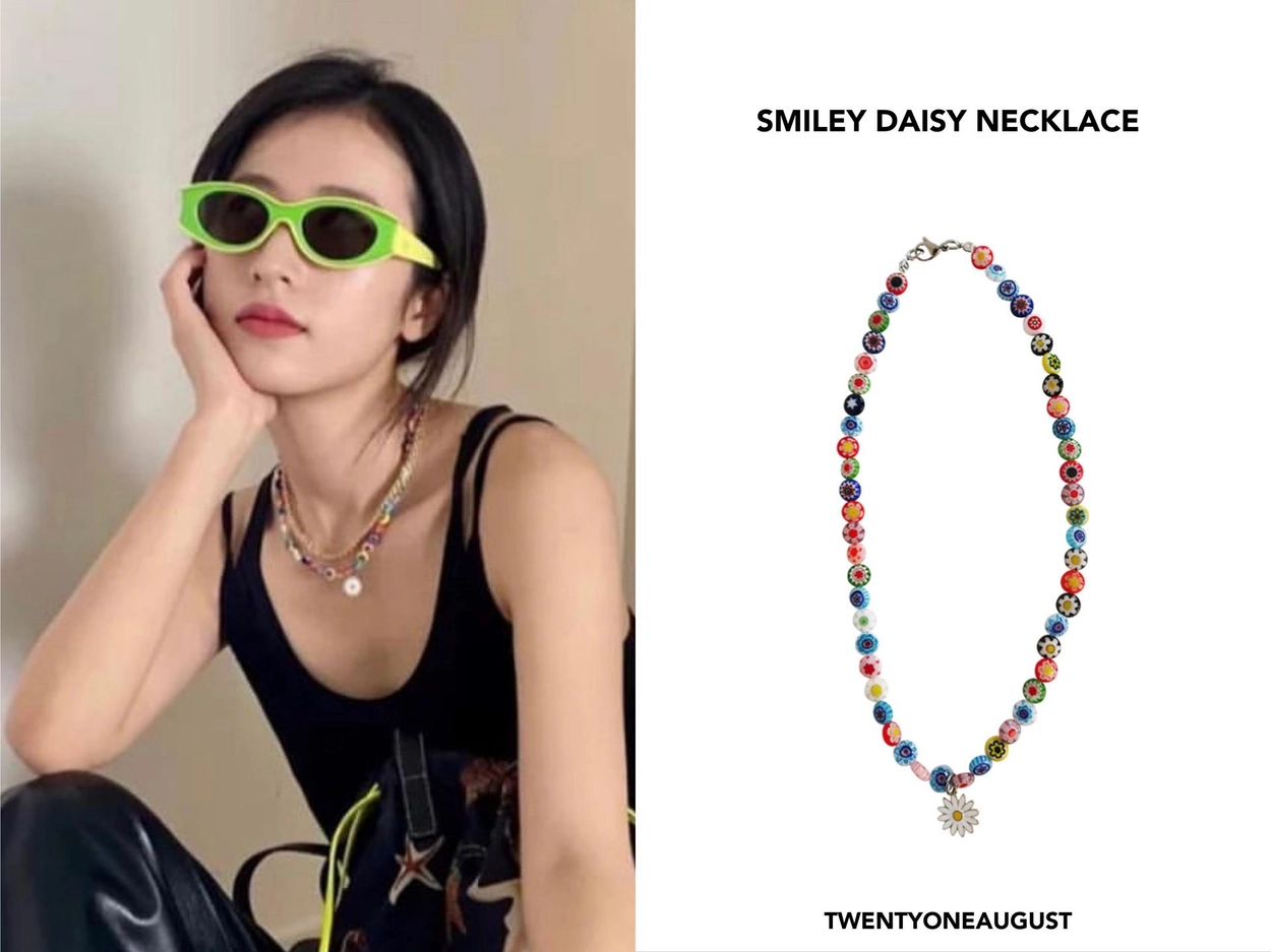 TWENTYONEAUGUST☆[QUEENIE] SMILEY DAISY NECKLACE QUEENIE】 SMILEY DAISY NECKLACE : twentyoneaugust-ww