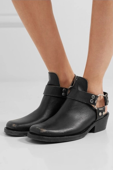 Balenciaga Suede Harness-Strap Mules : F.A.V ARCHIVE
