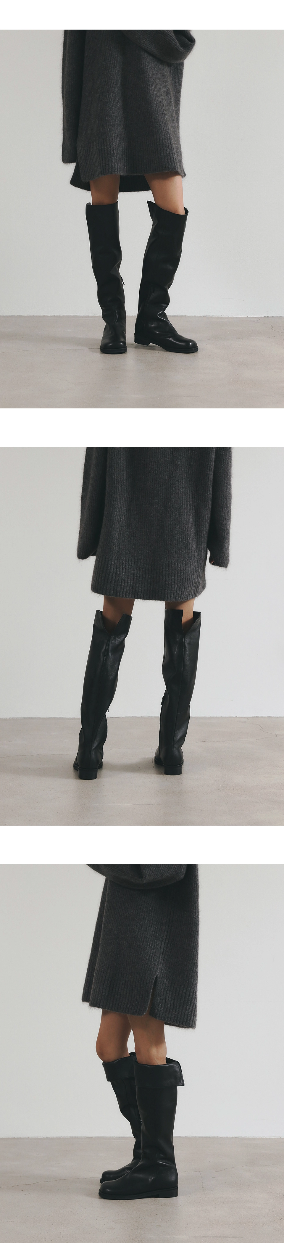 FEI KNEE-HIGH BOOTS 페이 니하이 부츠 22F03BK : TWVP