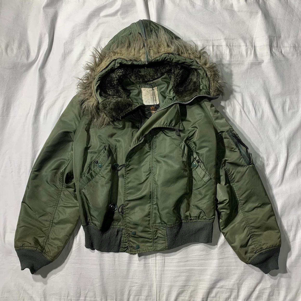 あ*い様 90s alpha n2-b n2b flight jacket Vintage ALPHA INDUSTRIES N-2B Flying Mans Fur Hooded Parka