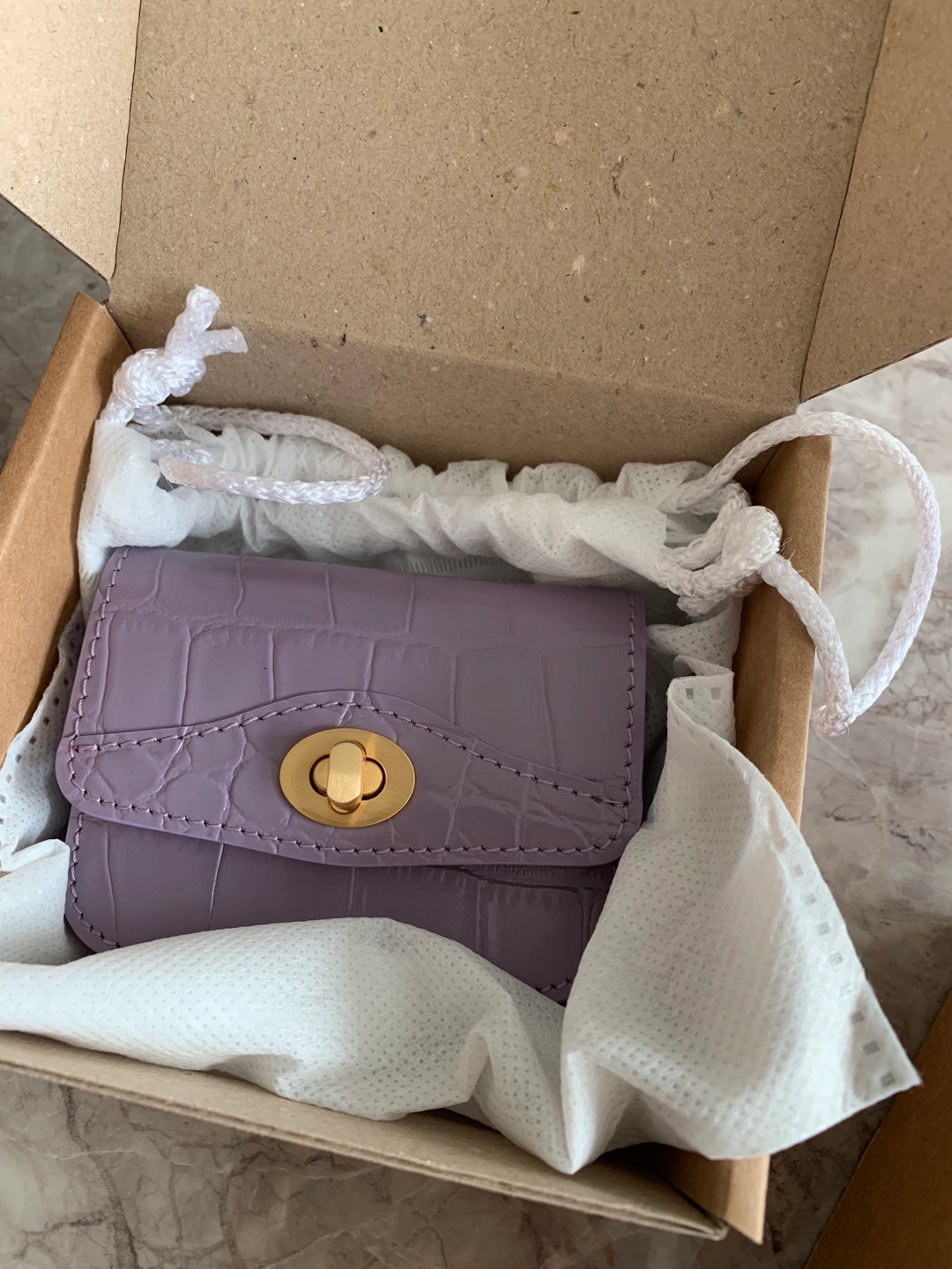 ★you a use★ Wonder wallet Croc lavender Gold/Silver Roto/Wonder wallet - Croc lavender : you a use | Official