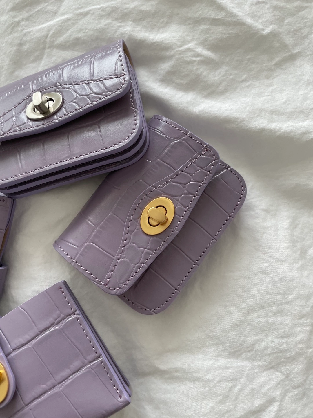 ★you a use★ Wonder wallet Croc lavender Gold/Silver Roto/Wonder wallet - Croc lavender : you a use | Official