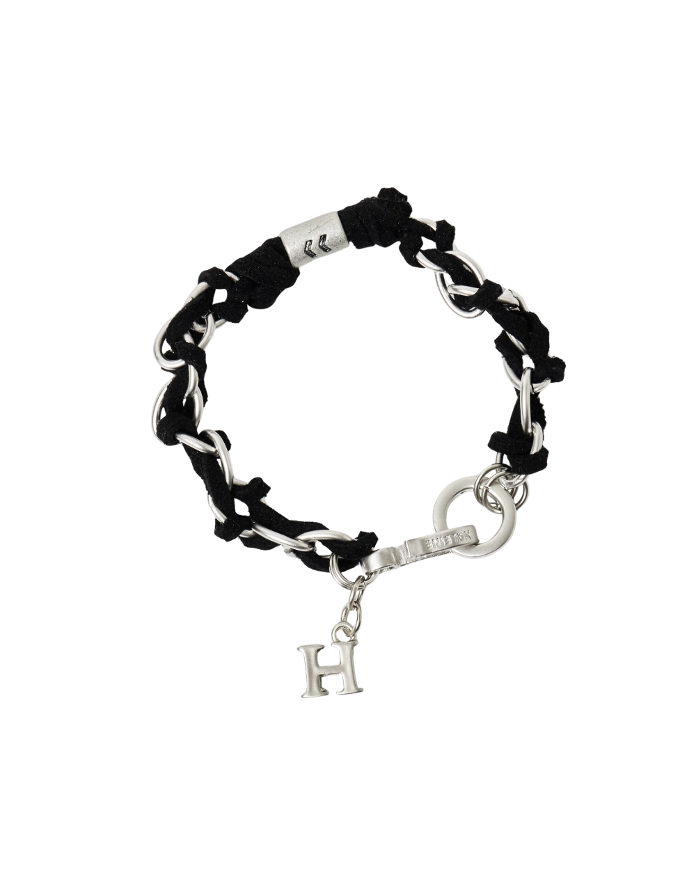 HALEINE ♥ FAUX LEATHER L TWIST BRACELET/追跡付 HALEINE 알렌느 FAUX LEATHER METAL TWIST BRACELET BLACK (WA221)
