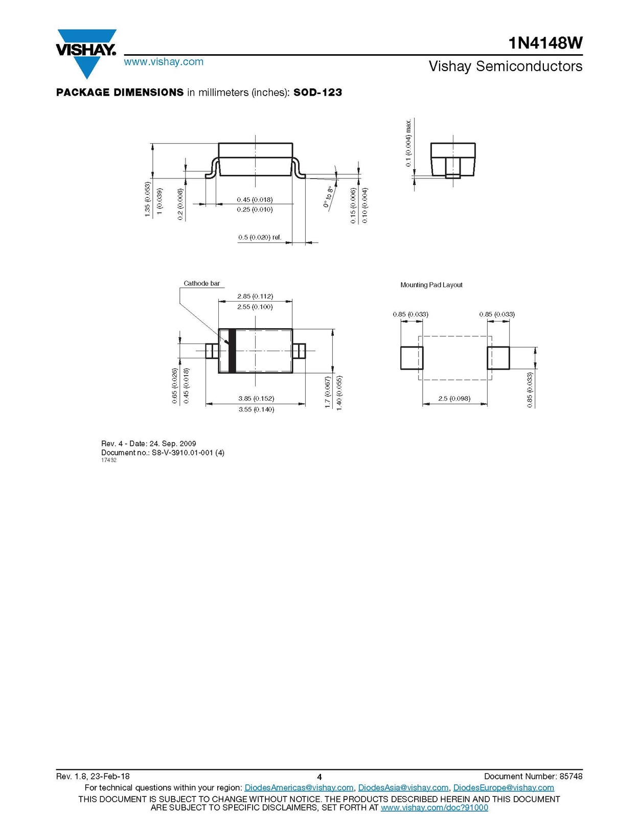 1N4148W (SOD-123) : mario tronics
