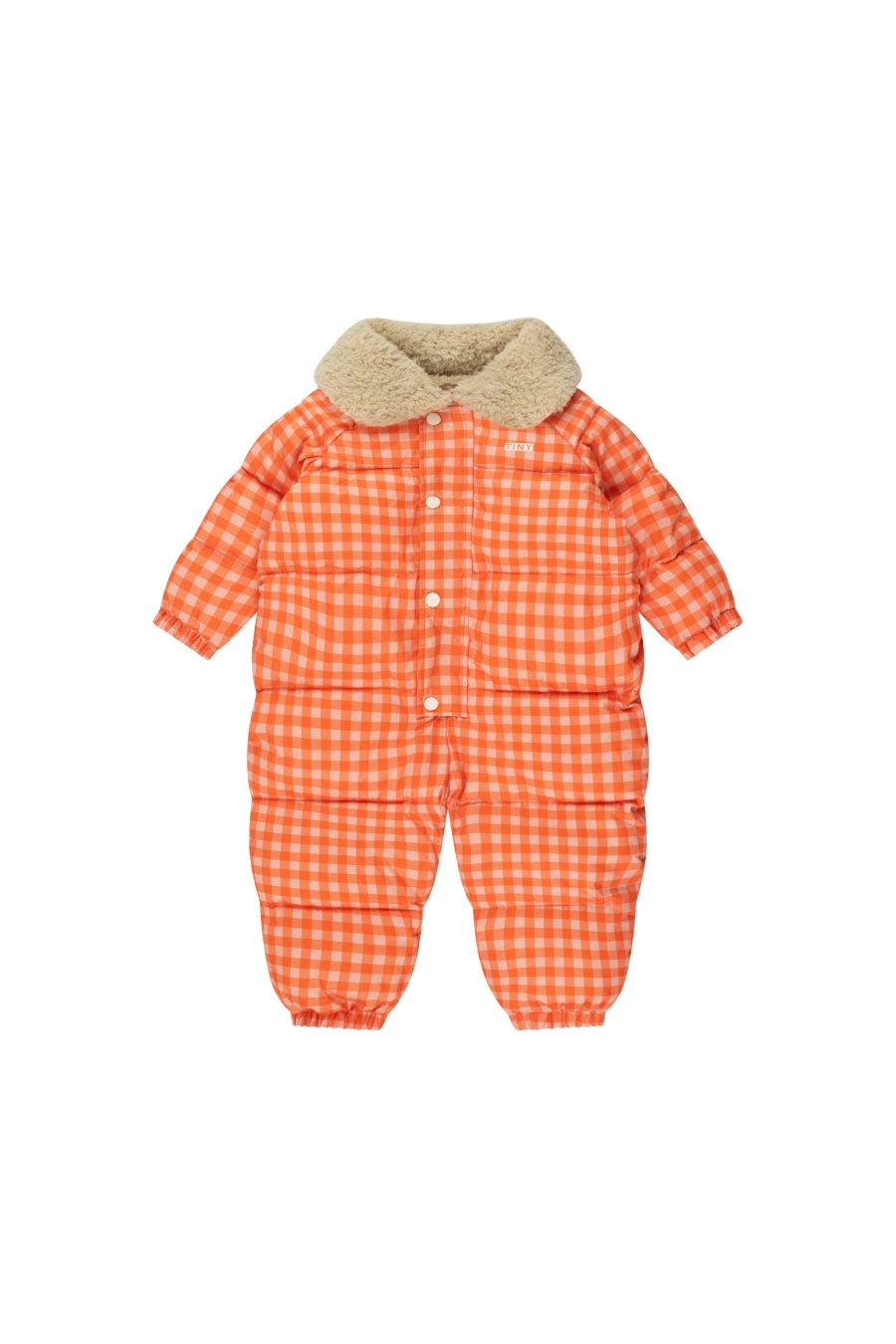 TINY COTTONS [BABY] VICHY PADDED OVERALL summer red/wild rose