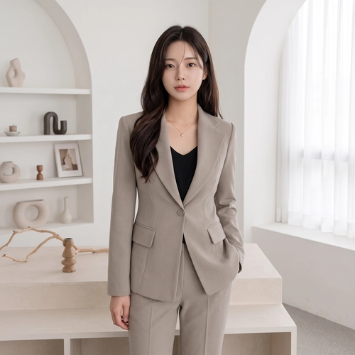 베이직 테일러드 슬림 싱글 자켓 여성 오피스 정장 재킷 하객룩
