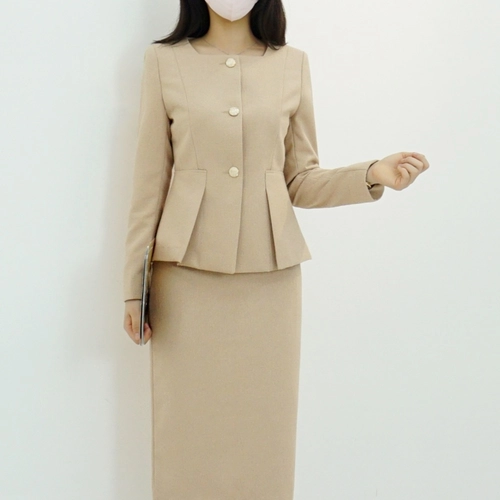 페플럼 봄 가을 정장 자켓 하객룩 오피스 재킷