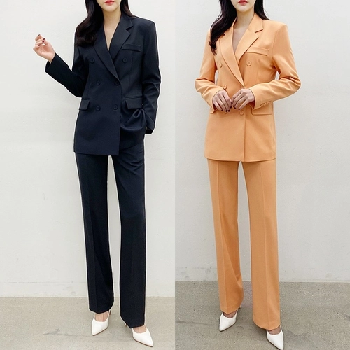 화사한 파스텔 일자핏 슬랙스 팬츠 봄 가을 스판 정장 바지 데일리 출근룩 77가능