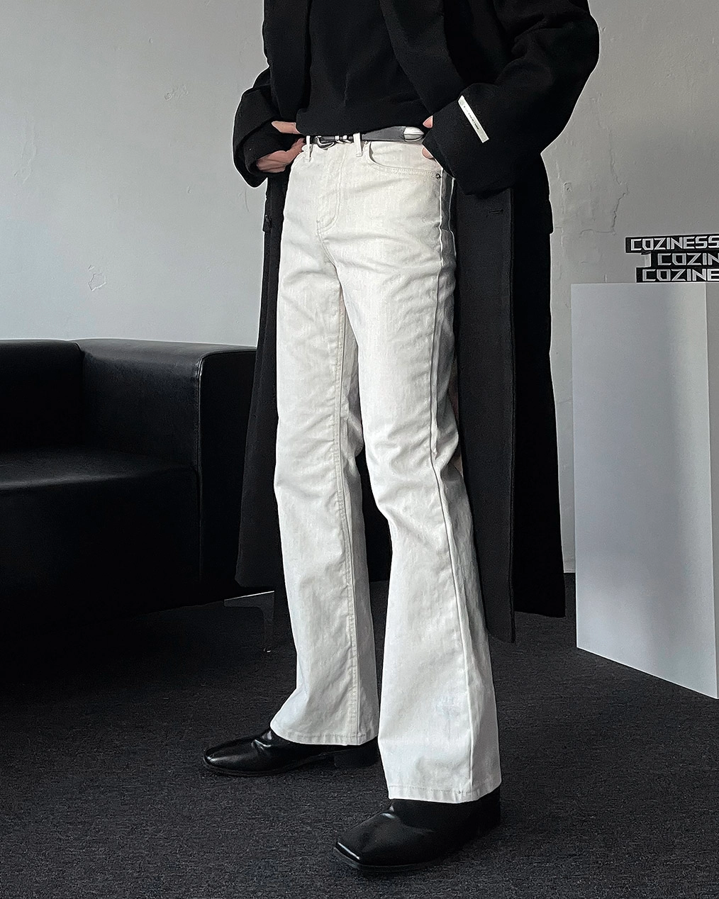 남자 기모 청바지