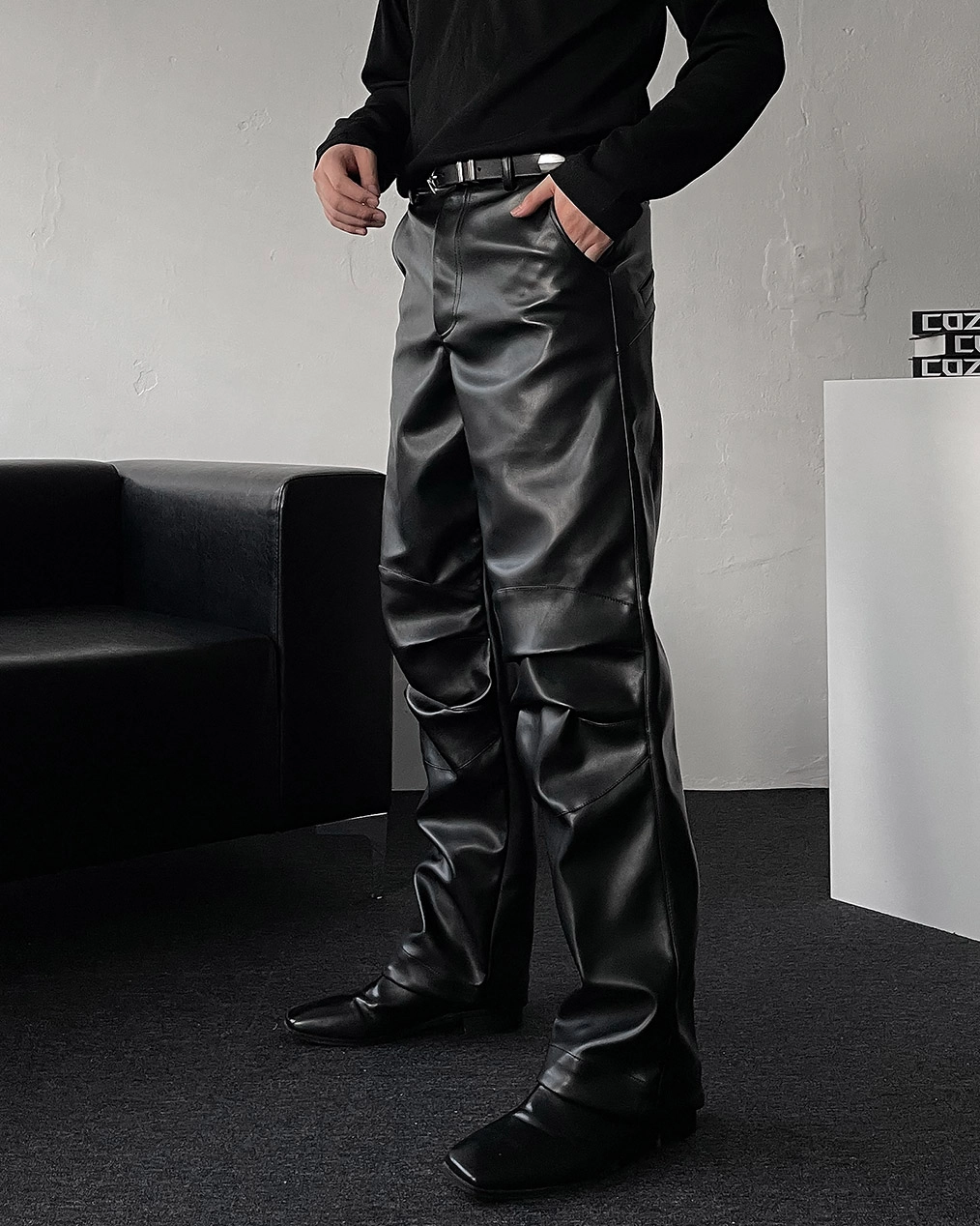 男士降落傘塗層牛仔褲