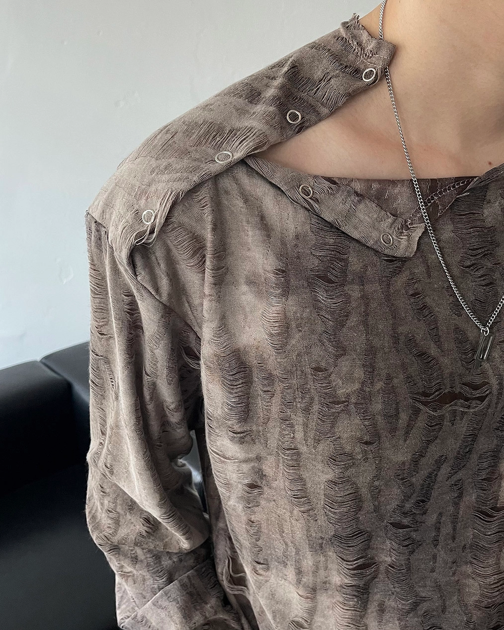 男士垃圾染色 T 卹