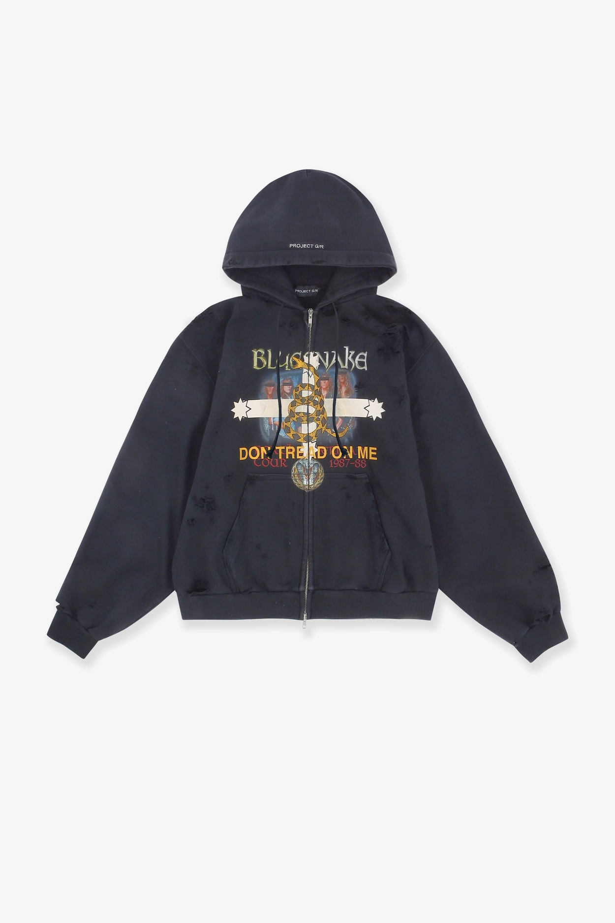 ★送料・関税込★Project G/R★GVP Washed Hoodie★Navy★ BLUESNAKE WASHED ZIP HOODIE : PROJECT G/R