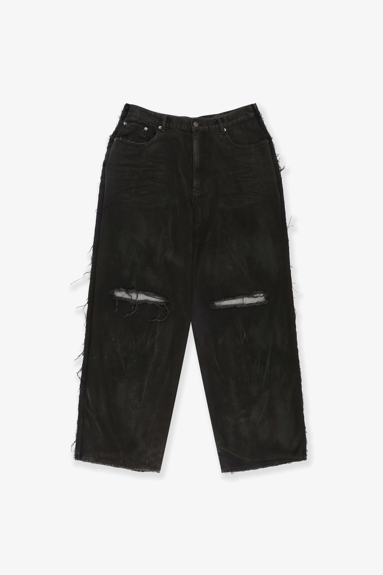 TWO FACED DENIM PANTS - BLACK : PROJECT G/R