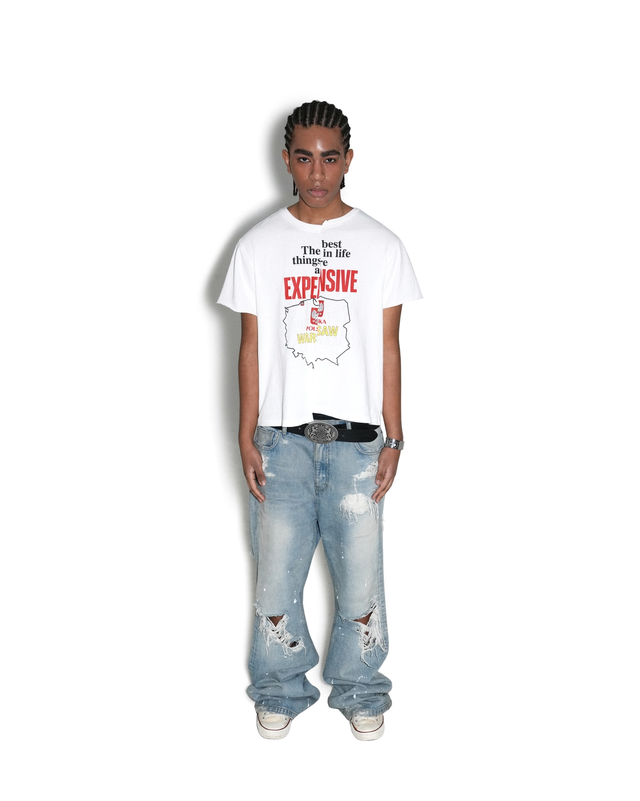 TIGHT FIT SPLIT T-SHIRT : PROJECT G/R