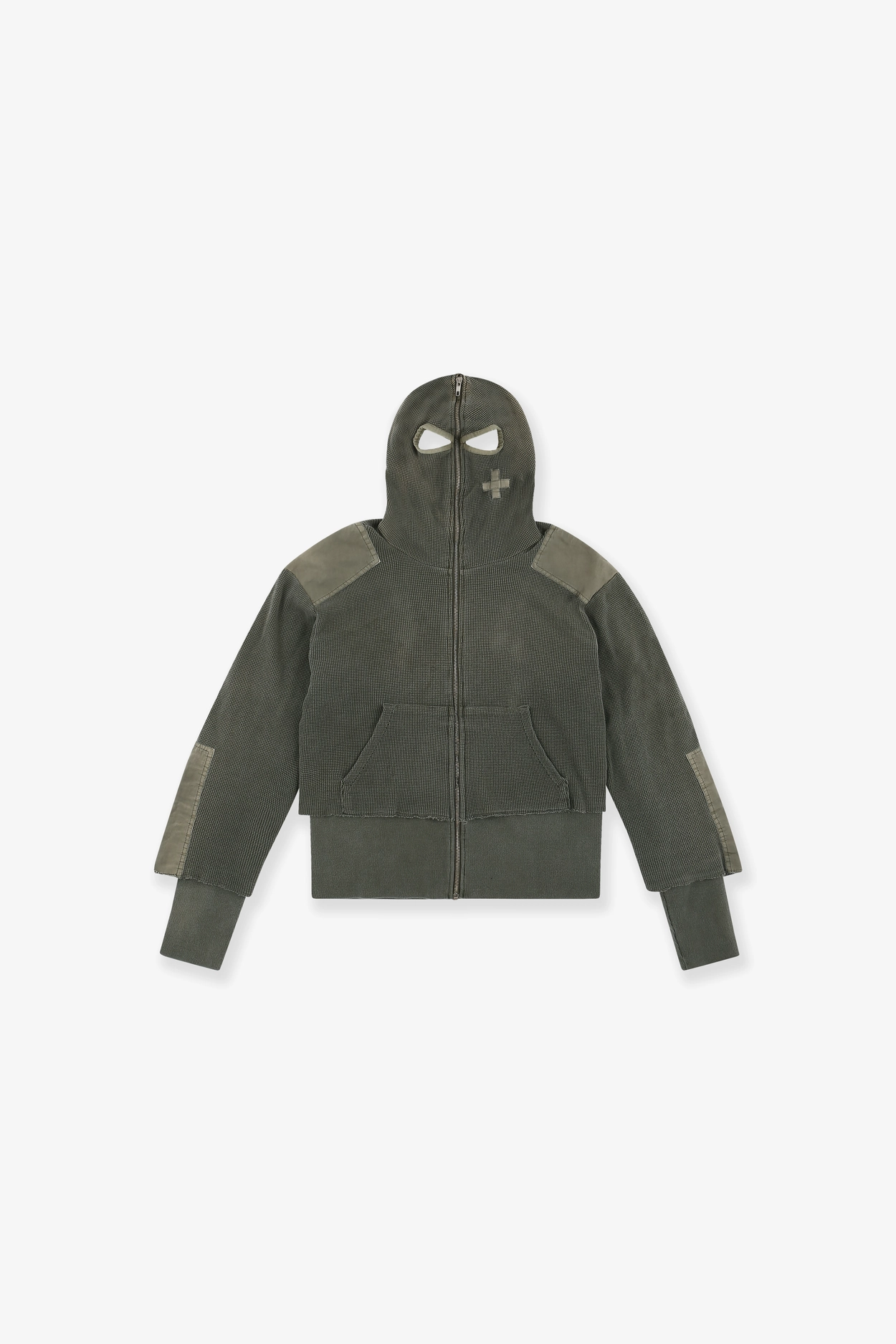 トップス PROJECT G/R GIMPWAFFLETHERMALZIP HOODIE PROJECT G/R - Gimp Waffle Thermal Zip Hoodie | HBX