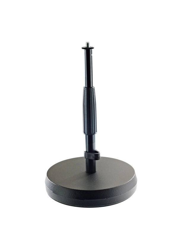 KNM K&M 23325 Table- /Floor microphone stand- black / 케이앤앰 낮은 테이블 마이크 스탠드 /  원형, 높이 조절 가능 / 검정 : 앤트뮤직