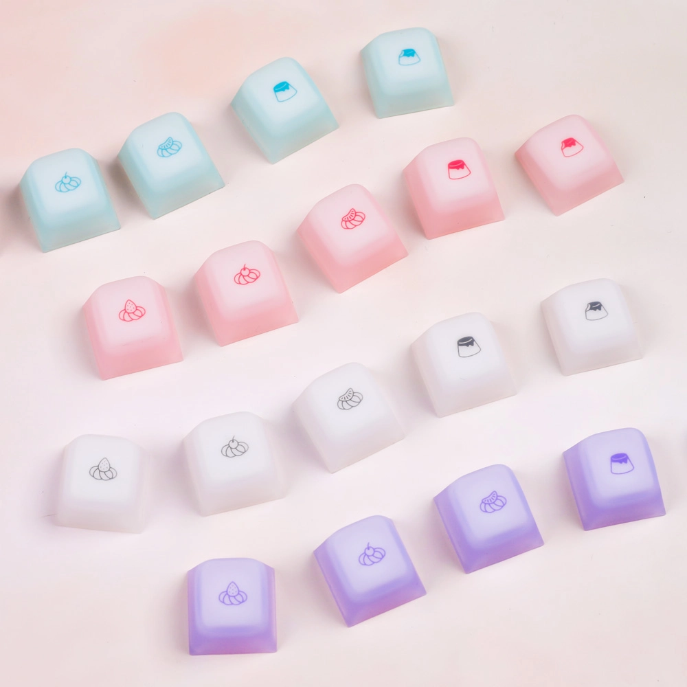 GUTS Jelly Pudding Pink 113 Keys Soft Cherry ABS Keyboard Keycaps