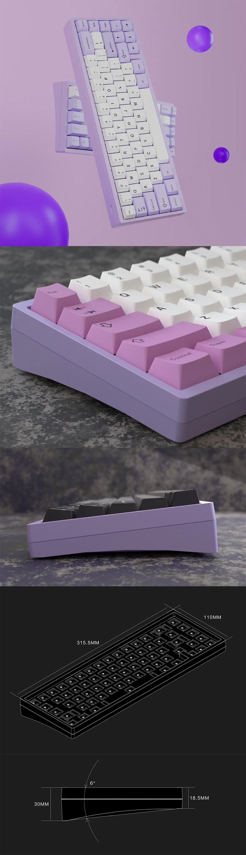 In-stock]KBDfans KBD67 lite Lavender edition(ANSI) : Monstargear